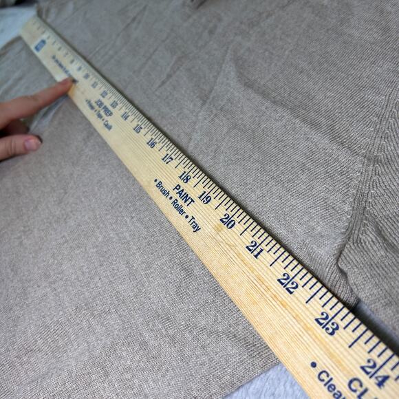 Jos A Bank Signature Collection 100% Merino Wool Sweater Mens Large Oat 1/4 Zip - Picture 6 of 13